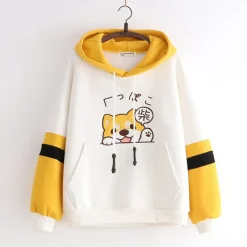 Kawaii Therapy Clothing<Kawaii Shiba Inu Harajuku Hoodie – Limited Edition