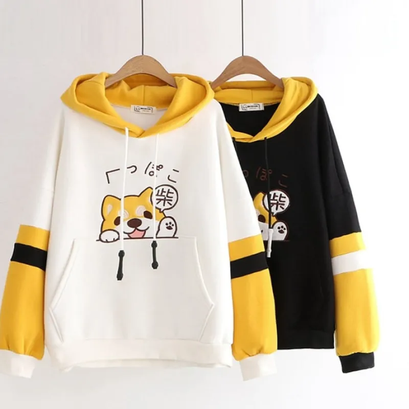 Kawaii Therapy Clothing<Kawaii Shiba Inu Harajuku Hoodie – Limited Edition