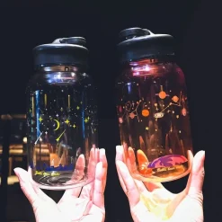 Kawaii Therapy Bottles<Kawaii Sky Galaxy Glass Bottle (600ml)