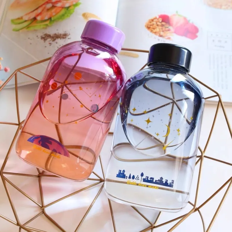Kawaii Therapy Bottles<Kawaii Sky Galaxy Glass Bottle (600ml)