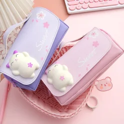 Kawaii Therapy Pencil Cases<Kawaii Squishy Cat Sakura Pencil Case – Limited Edition