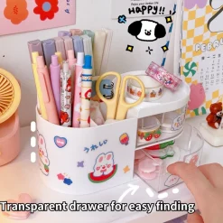 Kawaii Therapy Desk Organizers<Kawaii Stationery Storage Box Pen Organizer