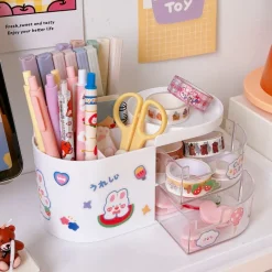 Kawaii Therapy Desk Organizers<Kawaii Stationery Storage Box Pen Organizer