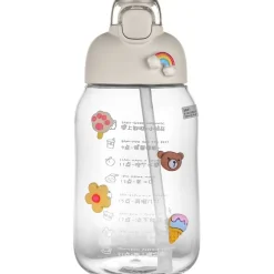 Kawaii Therapy Bottles<Kawaii Sticker Style Straw Bottle – Limited Edition