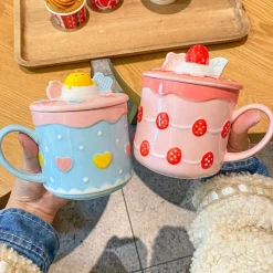 Kawaii Therapy Bottles<Kawaii Strawberry Cake Ceramic Cup – Limited Edition