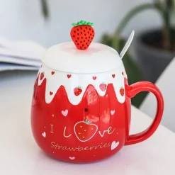 Kawaii Therapy Bottles<Kawaii Strawberry Ceramic Cup – Special Edition
