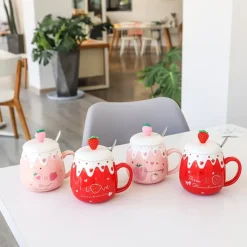Kawaii Therapy Bottles<Kawaii Strawberry Ceramic Cup – Special Edition