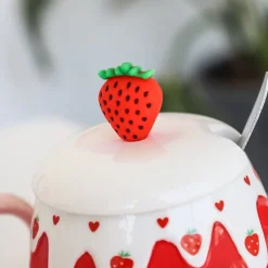 Kawaii Therapy Bottles<Kawaii Strawberry Ceramic Cup – Special Edition