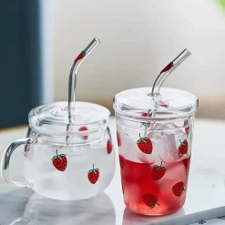Kawaii Therapy Bottles<Kawaii Strawberry Glass Cup