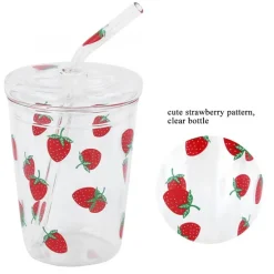 Kawaii Therapy Bottles<Kawaii Strawberry Glass Cup