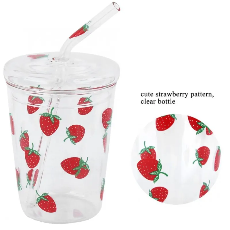 Kawaii Therapy Bottles<Kawaii Strawberry Glass Cup