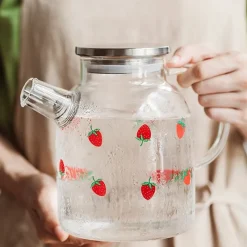 Kawaii Therapy Bottles<Kawaii Strawberry Glass Tea Pot – Limited Edition