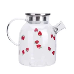 Kawaii Therapy Bottles<Kawaii Strawberry Glass Tea Pot – Limited Edition