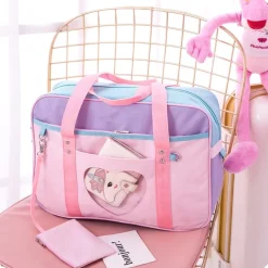 Kawaii Therapy Travel Backpacks | Preppy Backpacks<Kawaii Style Pink Travel Shoulder Bag