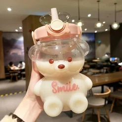 Kawaii Therapy Bottles<Bear Straw Bottle (1000ml) – Limited Edition