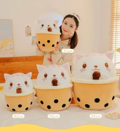 Kawaii Therapy Boba | Cat<Bubble Tea Animal Plush XL (50cm)