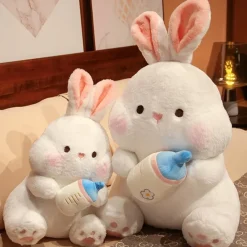 Kawaii Therapy Cute Stuffed Animals | Giant Stuffed Animals<Bunny Milk Bottle Plush – Jumbo Edition
