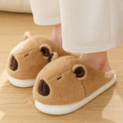 Kawaii Therapy Slippers | Capybara<Capybara Winter Plush Slippers