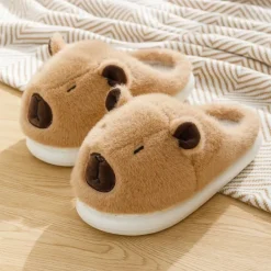 Kawaii Therapy Slippers | Capybara<Capybara Winter Plush Slippers