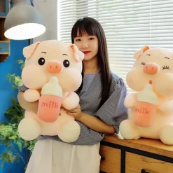 Kawaii Therapy Cute Stuffed Animals | Giant Stuffed Animals<Chubby Pig Milk Bottle Plush XL (45cm)