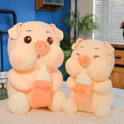 Kawaii Therapy Cute Stuffed Animals | Giant Stuffed Animals<Chubby Pig Milk Bottle Plush XL (45cm)