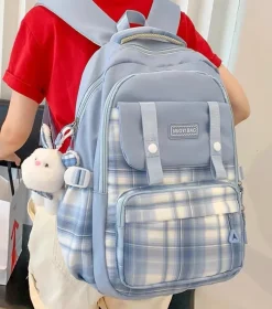 Kawaii Therapy School Backpacks | Preppy Backpacks<Harajuku Style Pastel Grid Backpack