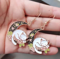 Kawaii Therapy Earrings<Moondance Cat Earrings – Limited Edition