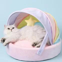 Kawaii Therapy Cat House<Retractable Cat Play Nest