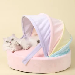 Kawaii Therapy Cat House<Retractable Cat Play Nest