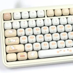 Kawaii Therapy Keyboards & Keycaps<Kawaii Toasted Marshmallow Cat Mog Profile Keycaps (136 Keys)