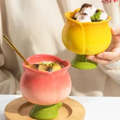 Kawaii Therapy Bottles<Kawaii Tulip Pastel Ceramic Dessert Cup – Limited Edition