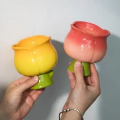 Kawaii Therapy Bottles<Kawaii Tulip Pastel Ceramic Dessert Cup – Limited Edition
