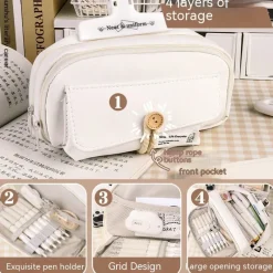 Kawaii Therapy Pencil Cases<Korea Style Large Capacity Pencil Case – Limited Edition
